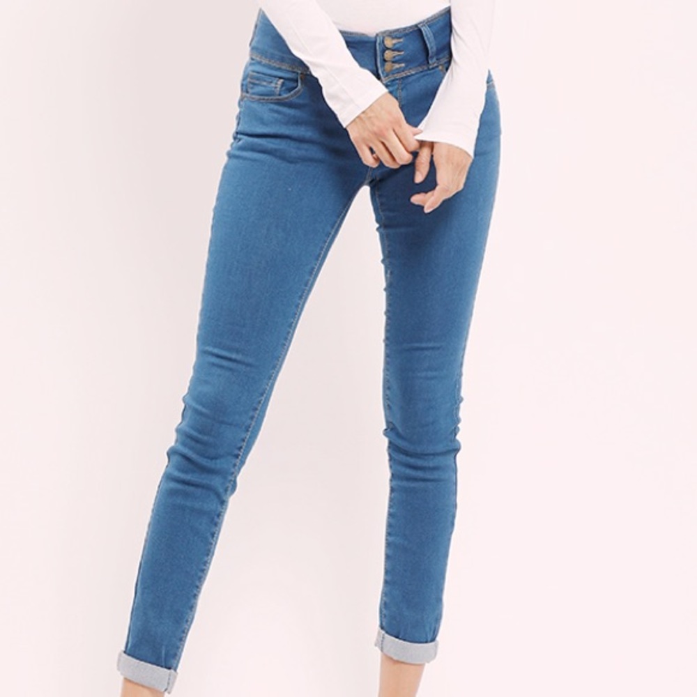 WAX JEANS BUTT I LOVE YOU High Waisted Skinny Jean Denim Woman’s Juniors 7/28